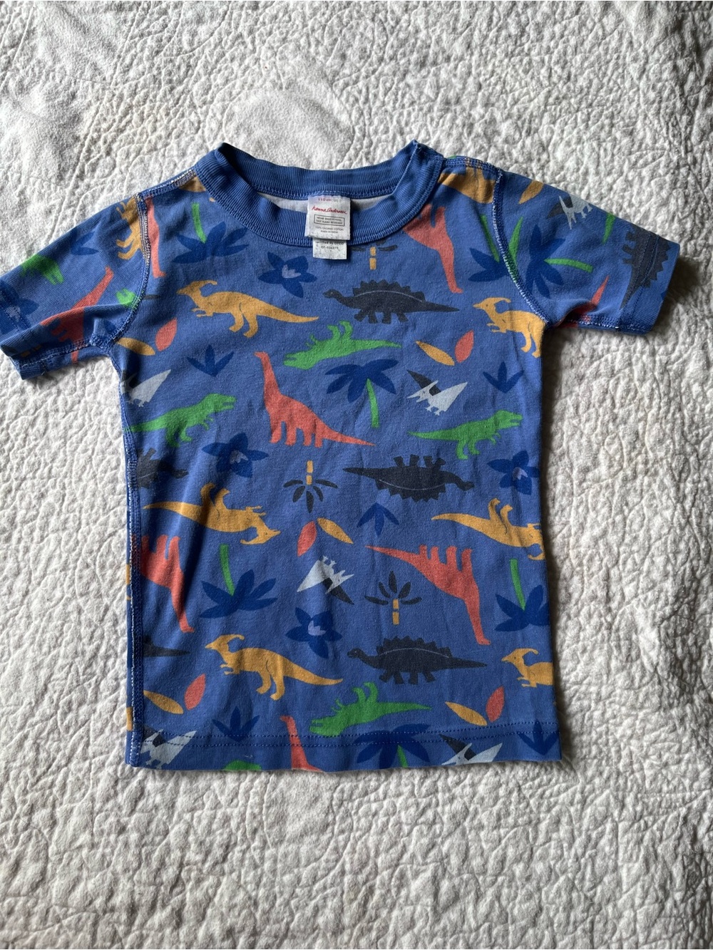Hanna Andersson Dino Pajamas Short Sleeve Top Size 5 / 110 cm